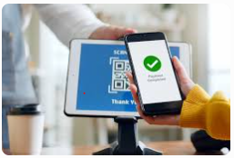 Merchant tablet showing payment-completed confirmation after a Readies Pay QR scan